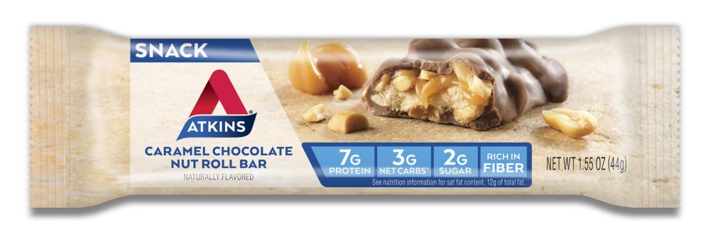 Atkins Snack Bar, Caramel Chocolate Nut Roll, 8 Count - Image 7
