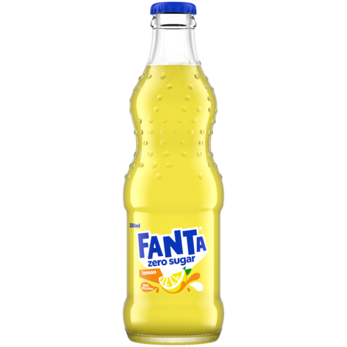 Fanta Lemon Zero Sugar Glass Bottle (Swedish)   11.2fl.oz (330ml)   tastydaily