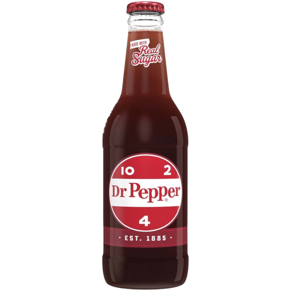 Dr Pepper Real Sugar Retro Glass Bottle (Original Texas Version)   12fl.oz (355ml)   tastydaily