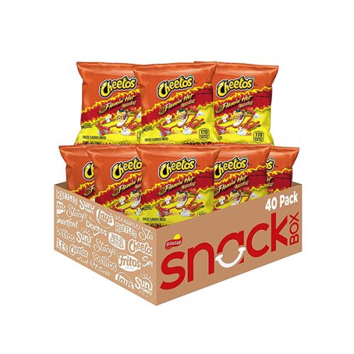 【2025 Hot Sale + Free Shipping】Cheetos 40 count Crunchy Flamin' Hot Cheese Flavored Snacks