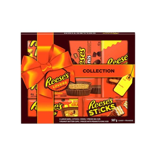 【2025 Hot Sale + Free Shipping】REESE'S 567g Lovers Chocolate Peanut Butter Assorted Candy Gift Box -  8 Assorted Bars