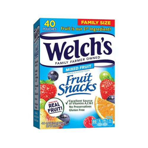 【2025 Hot Sale + Free Shipping】Welch's 0.9 oz Mixed Fruit Gluten Free Fruit Snacks - Individual Single Serve Bags 40 Count (Pack of 1)