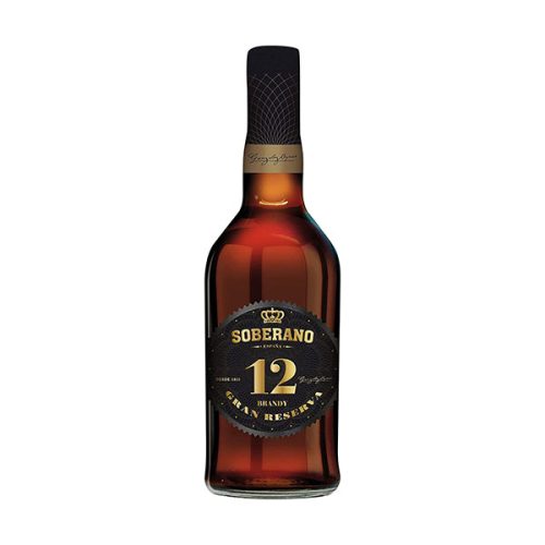 【2025 Hot Sale + Free Shipping】Soberano 12 Year Aged American Oak Casks Gran Spanish Brandy Reserva - 70 cl Bottle