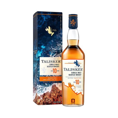 【2025 Hot Sale + Free Shipping】Talisker 10 Year Old Single Malt Scotch Whisky 70 cl with Gift Box