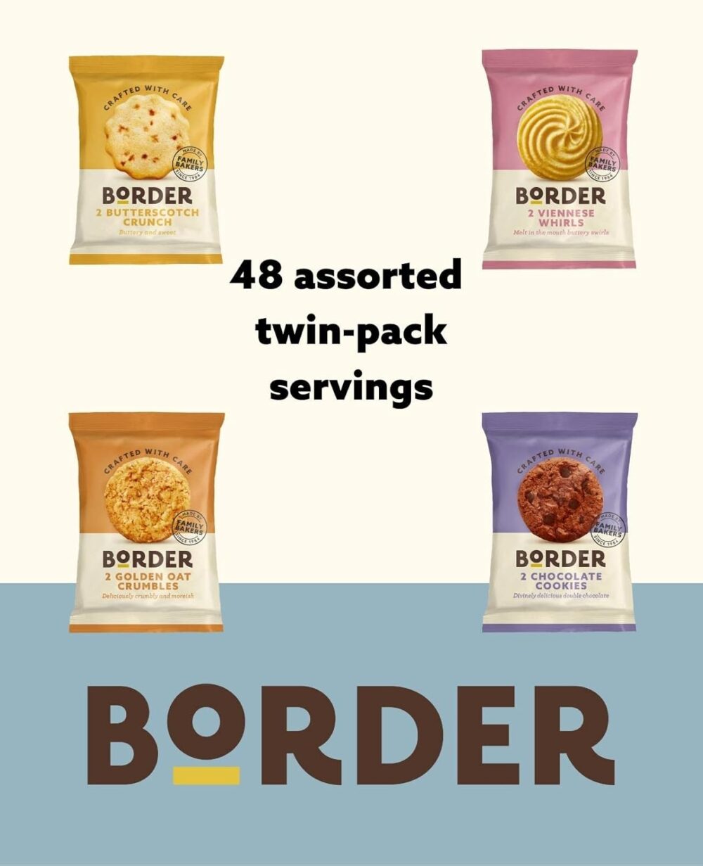 Border Multipack Biscuits - Individually Wrapped - Treat Customers, Guests, or Yourself to the Ideal Biscuits Gift Set - 48 Twin Packs - Image 3