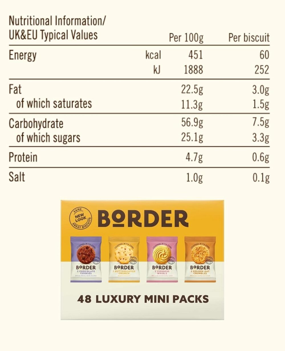 Border Multipack Biscuits - Individually Wrapped - Treat Customers, Guests, or Yourself to the Ideal Biscuits Gift Set - 48 Twin Packs - Image 2