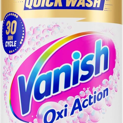 Vanish Gold Oxi Action Stain Remover & Whitening Booster Powder For Whites 1.9 kg | Removes Tough Stains Even at 20°C | Restores Whiteness of Greyed Fabrics (Packaging May Vary)