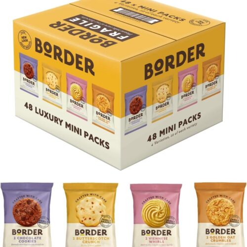 Border Multipack Biscuits - Individually Wrapped - Treat Customers, Guests, or Yourself to the Ideal Biscuits Gift Set - 48 Twin Packs