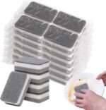 Sponge Individually Wrapped, Kitchen Dishwashing Sponge, Odor-Free Scouring Pad, Non Scratch Sponge Wipes Suitable for Travel Apartments (24 Pack)