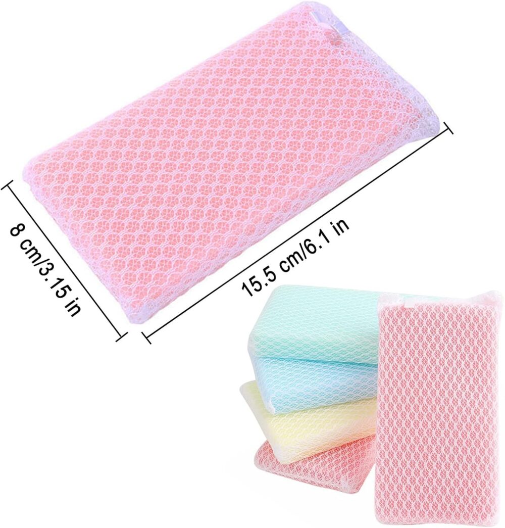 Sponge Individually Wrapped, Kitchen Dishwashing Sponge, Odor-Free Scouring Pad, Non Scratch Sponge Wipes Suitable for Travel Apartments (24 Pack) - Image 9