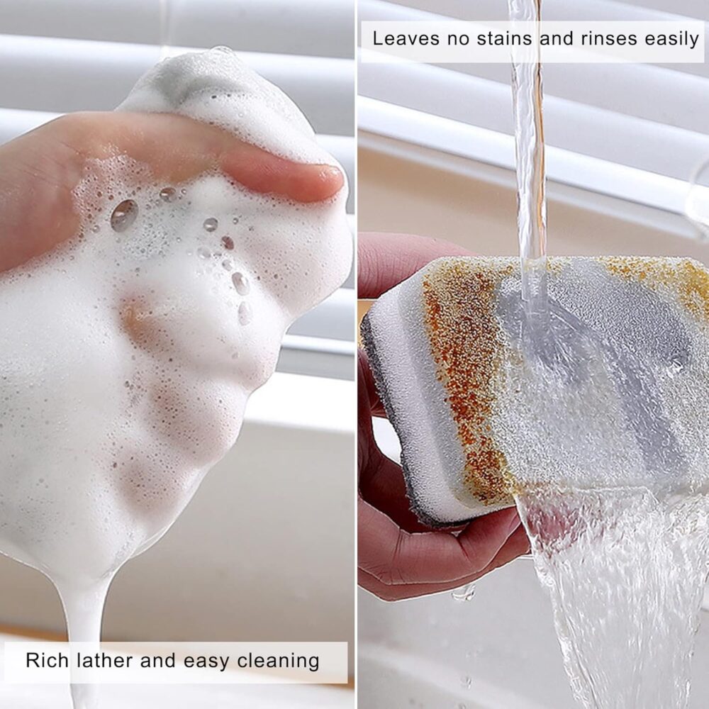 Sponge Individually Wrapped, Kitchen Dishwashing Sponge, Odor-Free Scouring Pad, Non Scratch Sponge Wipes Suitable for Travel Apartments (24 Pack) - Image 5