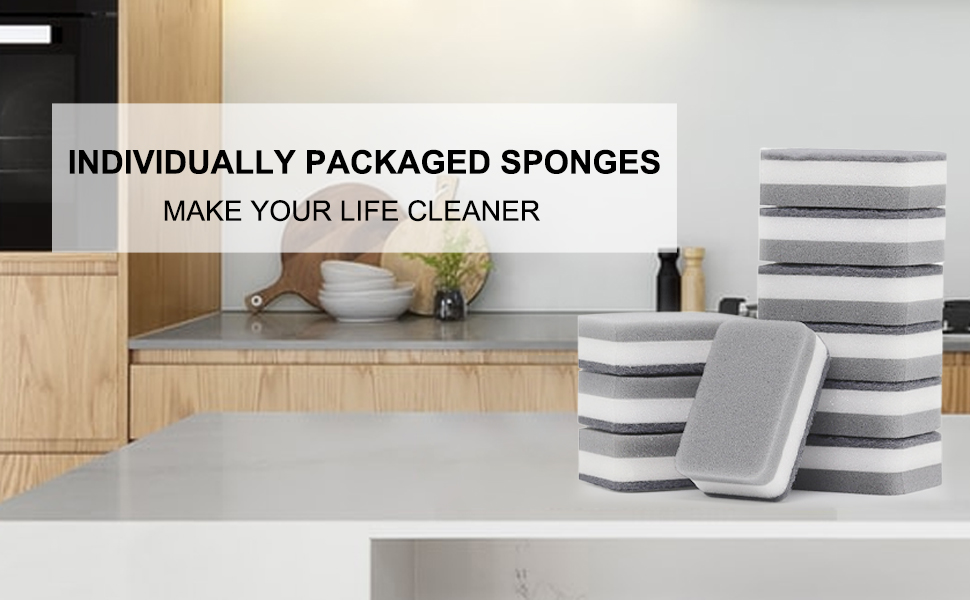 Grey White Sponge 24 Pcs